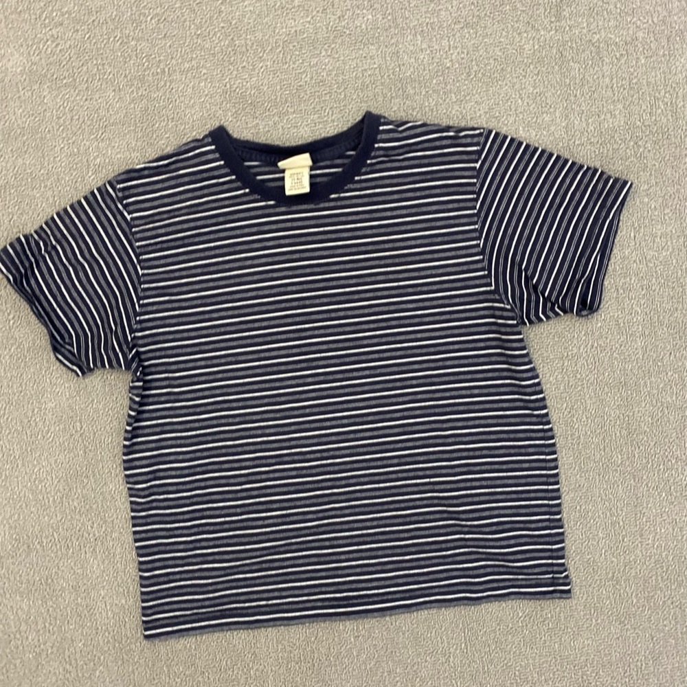 L.L. Bean Women’s XS 100% Cotton Navy and White Striped Relaxed Fit Summer Tee